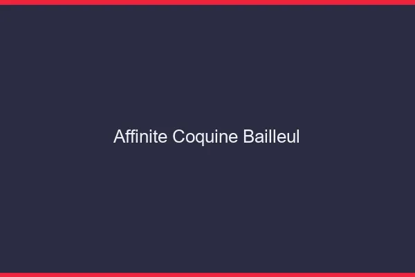 Affinité Coquine Bailleul