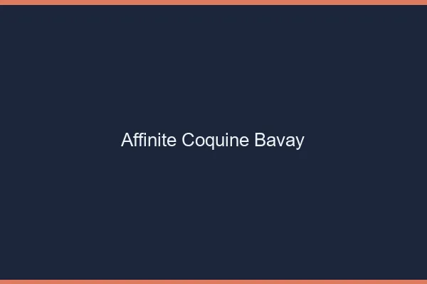 Affinité Coquine Bavay