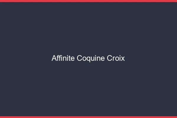 Affinité Coquine Croix