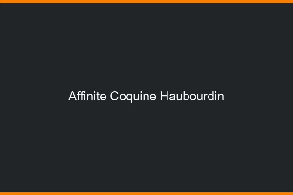 Affinité Coquine Haubourdin