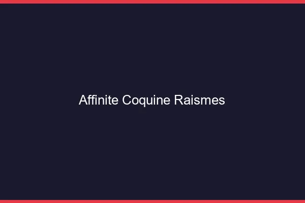 Affinité Coquine Raismes