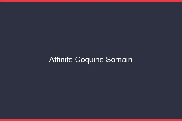 Affinité Coquine Somain