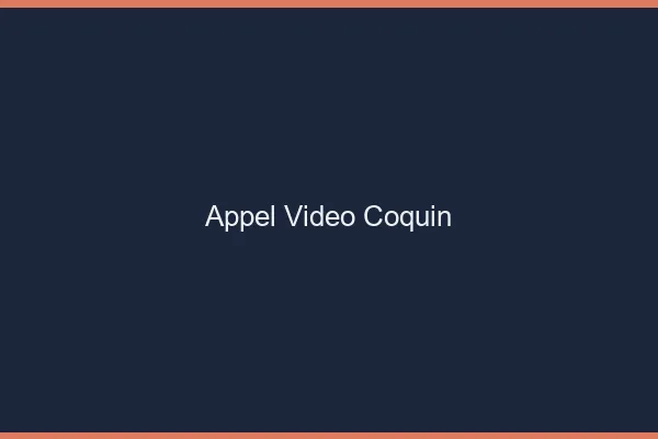 Appel vidéo coquin