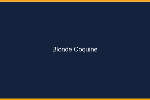 Blonde coquine