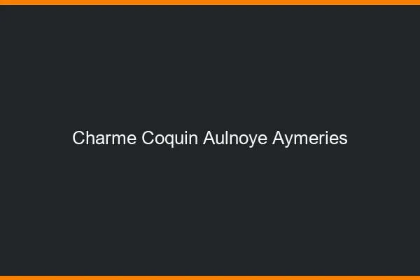 Charme Coquin Aulnoye-Aymeries