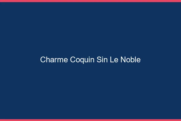 Charme Coquin Sin-le-Noble