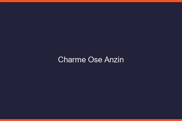Charme Osé Anzin