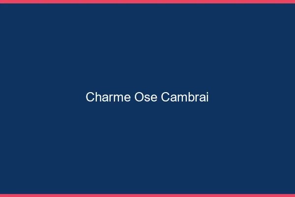 Charme Osé Cambrai