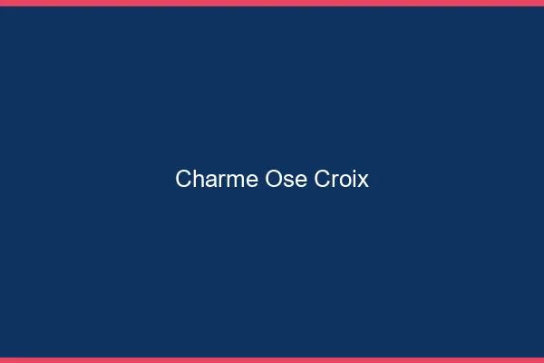 Charme Osé Croix