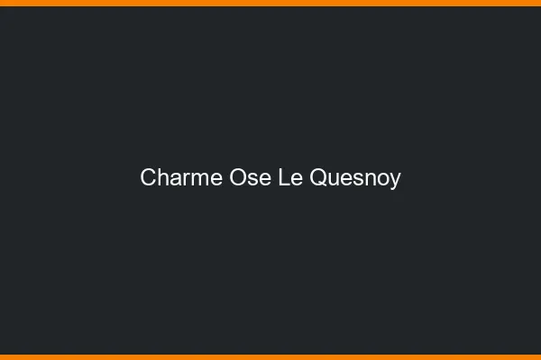 Charme Osé Le Quesnoy