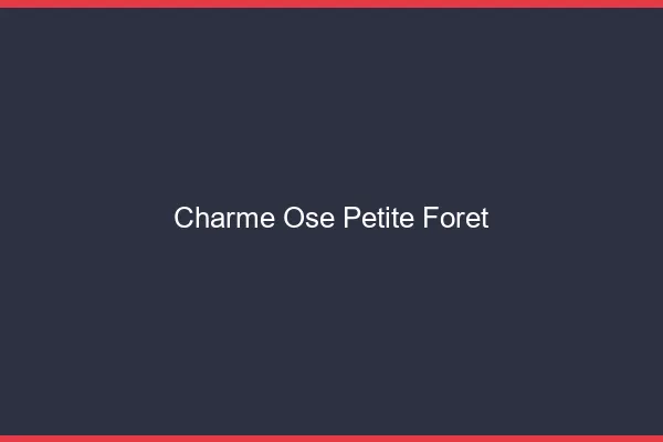 Charme Osé Petite-Forêt