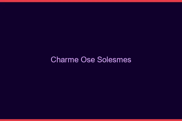 Charme Osé Solesmes