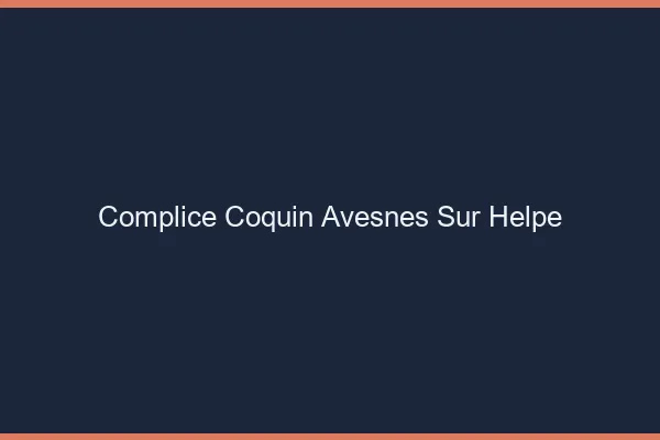 Complice Coquin Avesnes-sur-Helpe