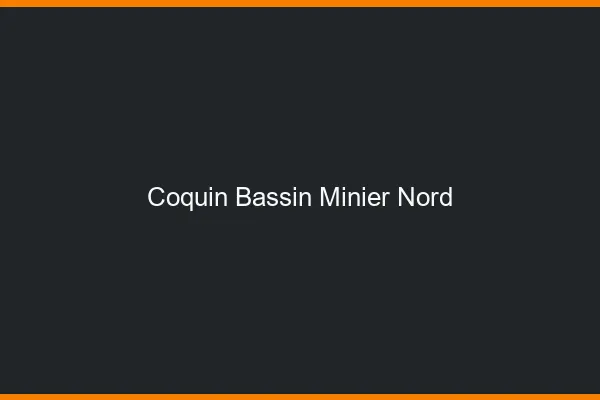 Coquin Bassin Minier Nord