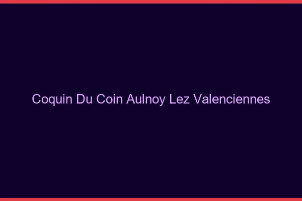 Coquin du Coin Aulnoy-lez-Valenciennes