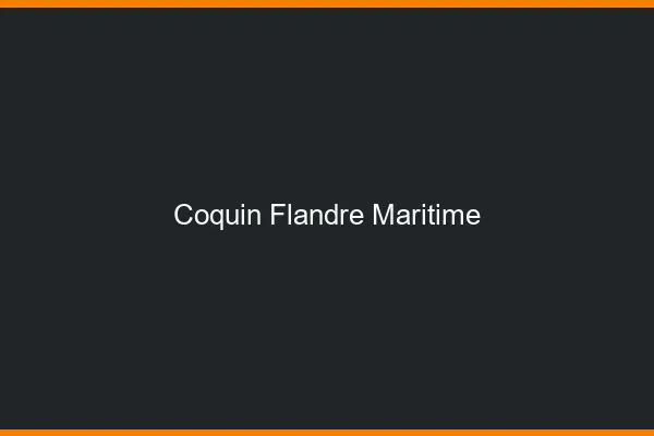Coquin Flandre Maritime