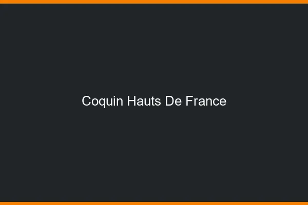 Coquin Hauts-de-France