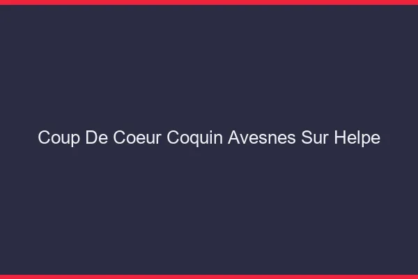 Coup de Cœur Coquin Avesnes-sur-Helpe
