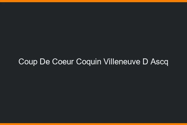 Coup de Cœur Coquin Villeneuve-d'Ascq