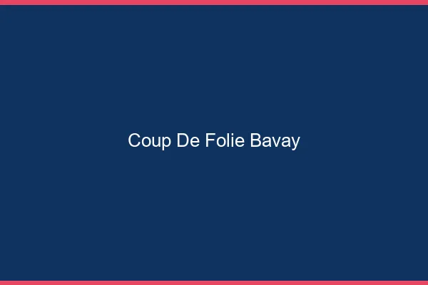 Coup de Folie Bavay
