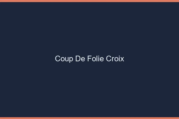 Coup de Folie Croix