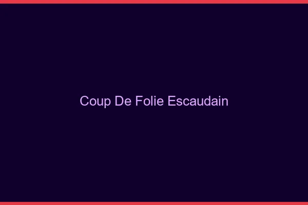 Coup de Folie Escaudain