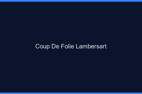 Coup de Folie Lambersart