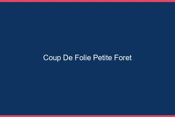 Coup de Folie Petite-Forêt