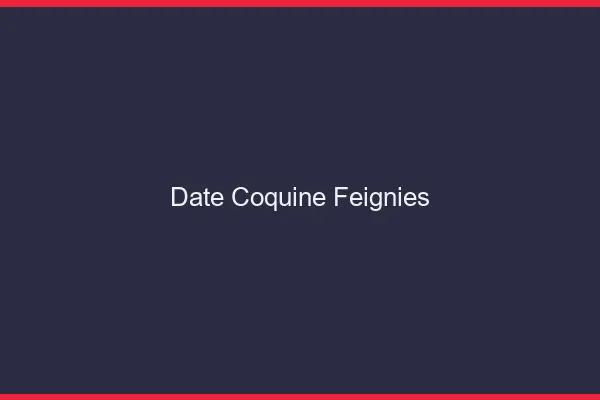 Date Coquine Feignies