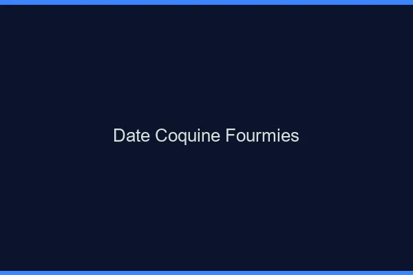 Date Coquine Fourmies