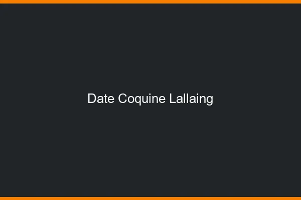 Date Coquine Lallaing