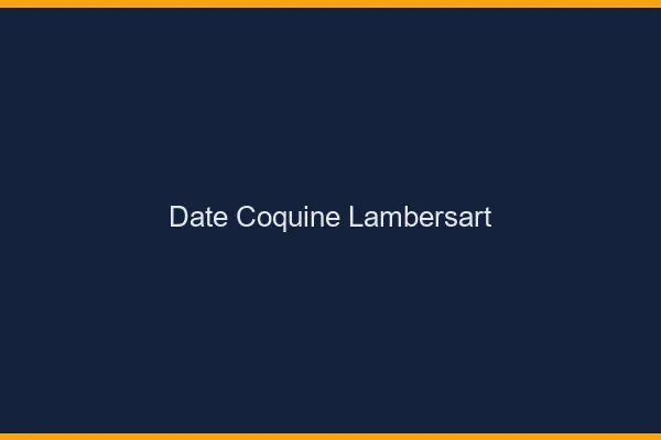 Date Coquine Lambersart