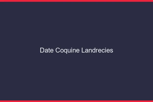 Date Coquine Landrecies