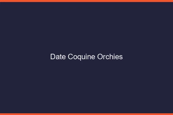 Date Coquine Orchies