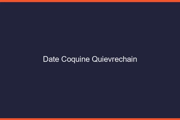 Date Coquine Quiévrechain