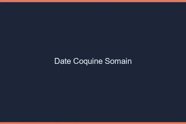 Date Coquine Somain