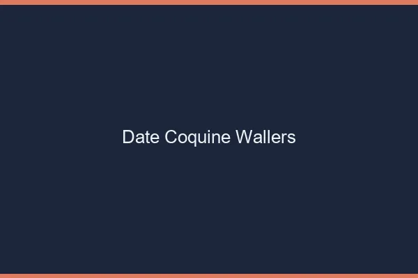 Date Coquine Wallers