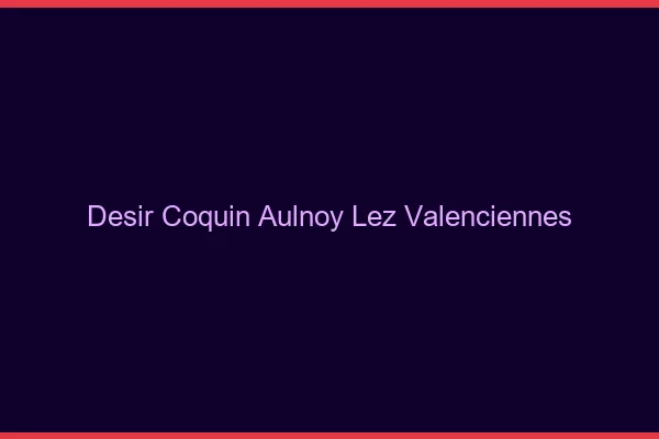 Désir Coquin Aulnoy-lez-Valenciennes