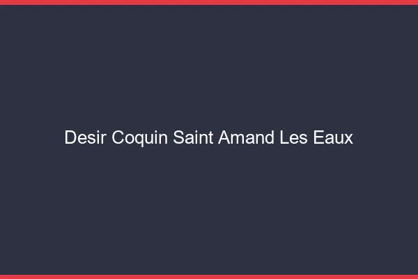 Désir Coquin Saint-Amand-les-Eaux