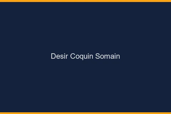 Désir Coquin Somain