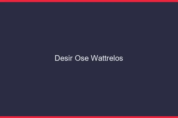 Désir Osé Wattrelos