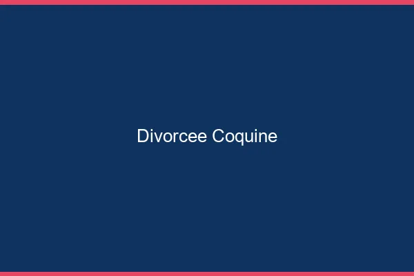 Divorcée coquine