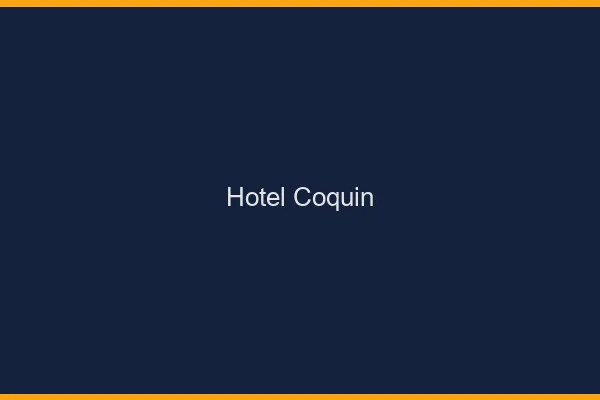 Hôtel coquin