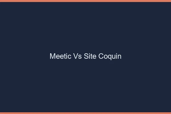 Meetic vs site coquin