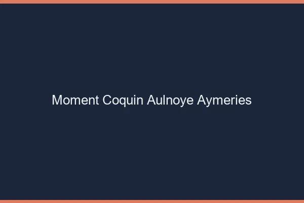 Moment Coquin Aulnoye-Aymeries