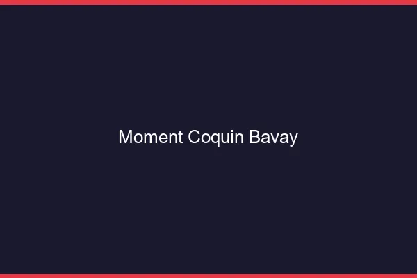 Moment Coquin Bavay