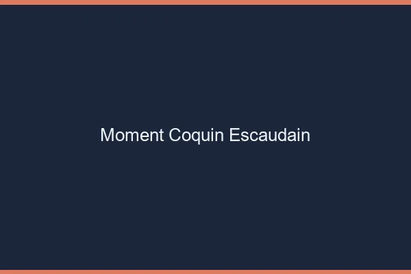 Moment Coquin Escaudain