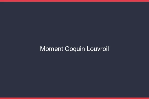Moment Coquin Louvroil