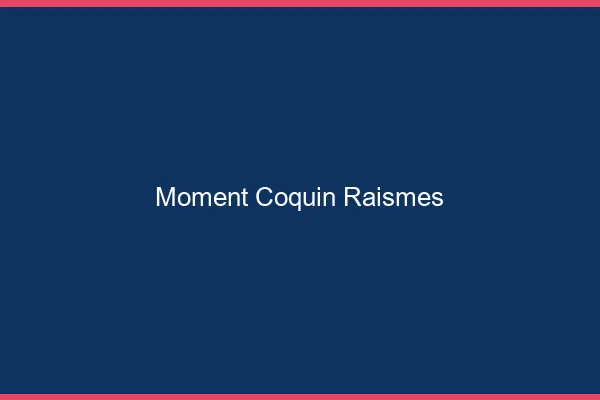 Moment Coquin Raismes