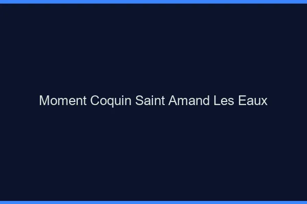 Moment Coquin Saint-Amand-les-Eaux